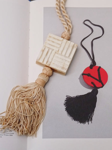 vintage YSL Rive Gauche Chinoise-Style pendant cord Necklace | on slowness