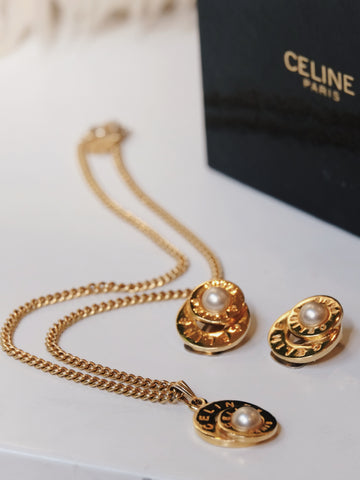 Vintage celine necklace & earrings | ON SLOWNESS