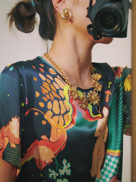 Kenzo flowers necklace (vintage)