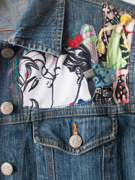 70s Patched Womens Denim Jacket by Elissa-Rose for R.M Verdi | On Slowness Noutlet