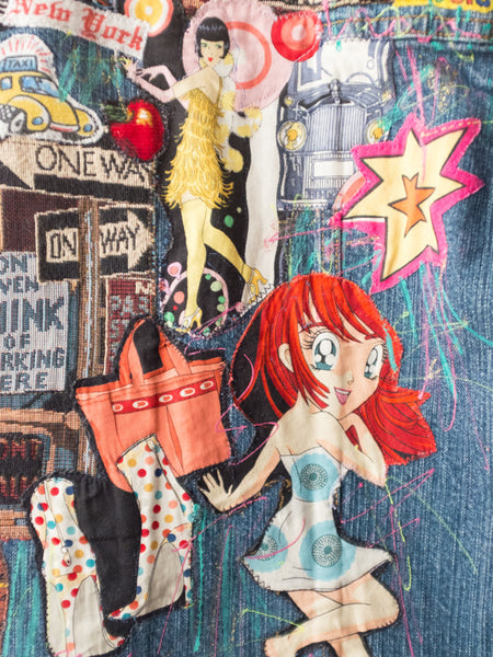 70s Patched Womens Denim Jacket by Elissa-Rose for R.M Verdi | On Slowness Noutlet