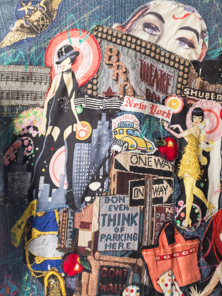 70s Patched Womens Denim Jacket by Elissa-Rose for R.M Verdi | On Slowness Noutlet