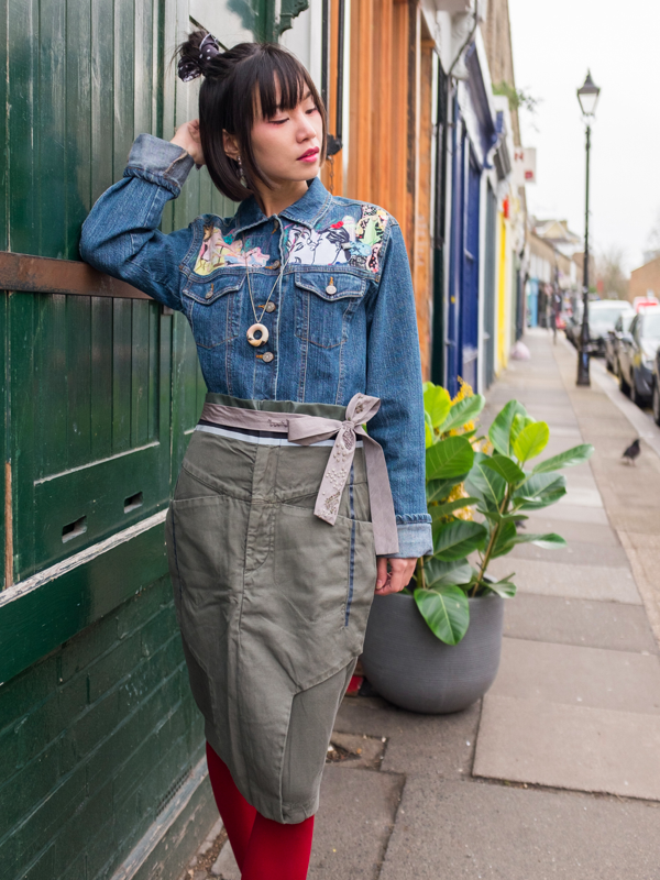 80s denim outlet skirt outfits