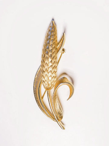 Crown Trifari sweetcorn brooch (vintage)