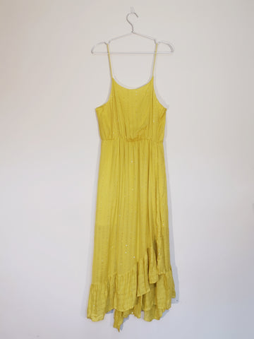 Sundress yellow slip sequin dress sales | on slowness