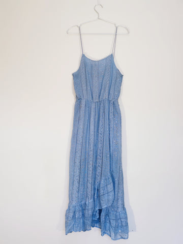 Sundress blue slip sequin dress sales | on slowness