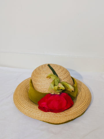 vintage Christian Dior straw hat | on slowness