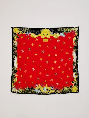 vintage Gianni Versace golden star scarf | on slowness