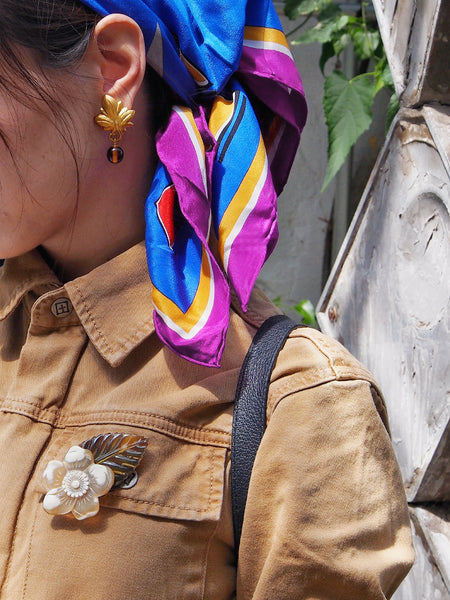 Kenzo leaves clip on earrings (vintage)