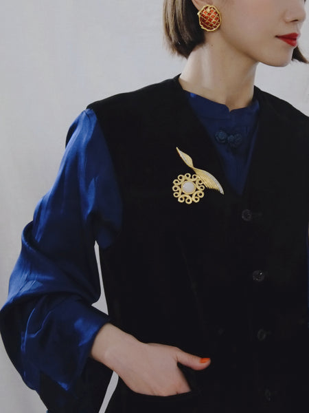 vintage Yves Saint Laurent YSL snake earrings | on slowness 