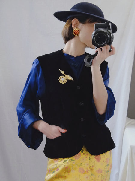 vintage Yves Saint Laurent YSL snake earrings | on slowness 