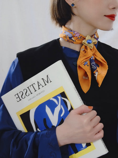 Vintage YSL Yves Saint Laurent scarf ring | on slowness