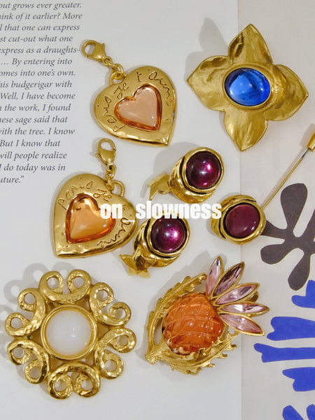 Vintage YSL Yves Saint Laurent scarf ring | on slowness