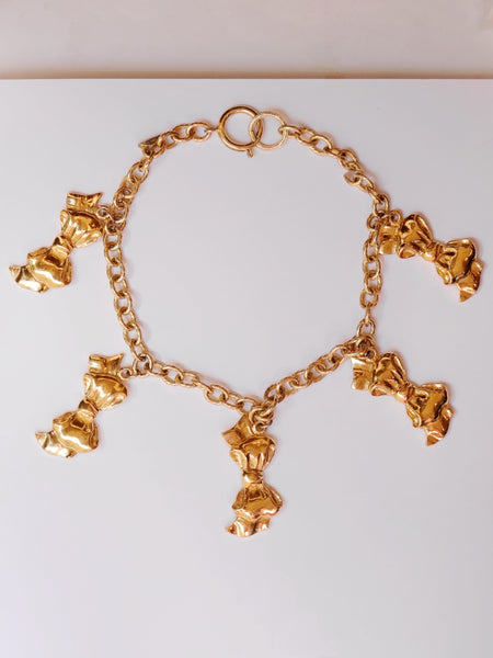 CHANEL raffia bow necklace (vintage)