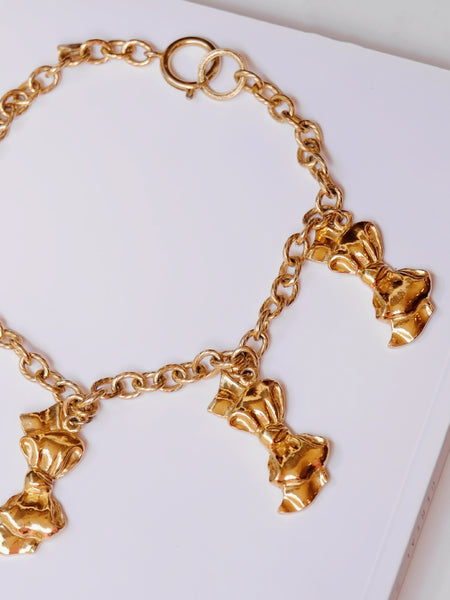 CHANEL raffia bow necklace (vintage)