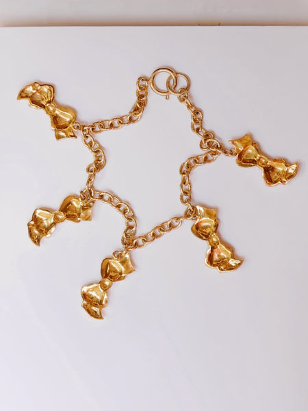 CHANEL raffia bow necklace (vintage)
