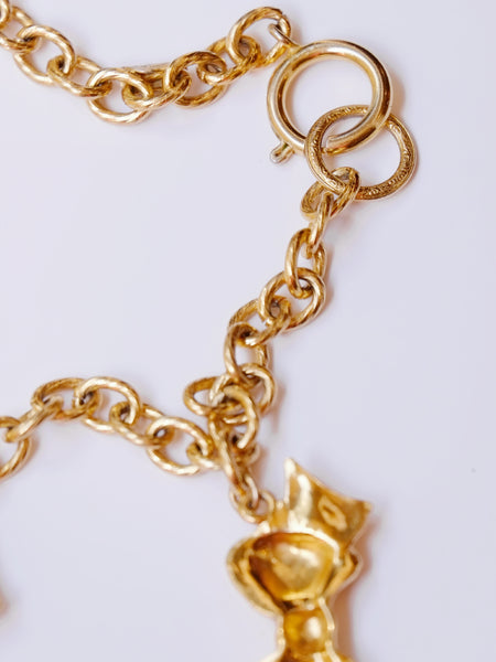 CHANEL raffia bow necklace (vintage)