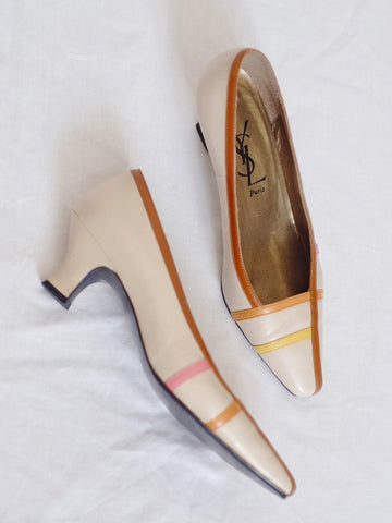 vintage Yves Saint Laurent YSL heels shoes | on slowness