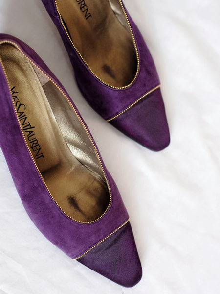YSL purple heels (Vintage)