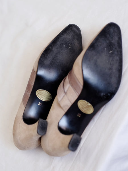 YSL light grey 80s heels (Vintage)