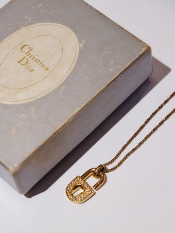 vintage Christian Dior locker necklace | on slowness
