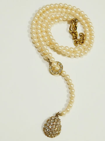 Monet pearls drop necklace (vintage)