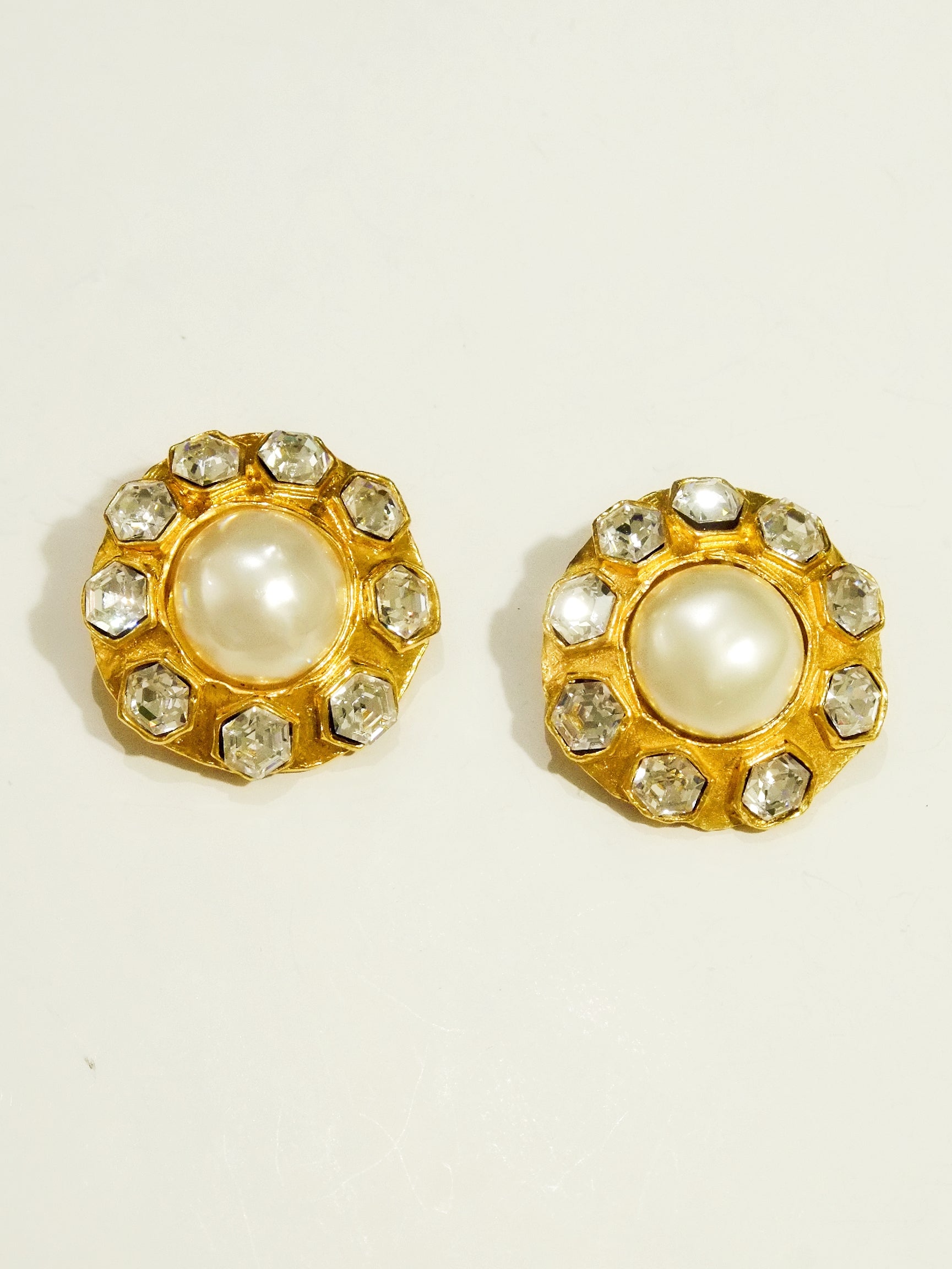 vintage chanel cc logo earrings
