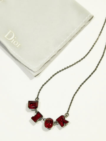 Christian Dior red stones necklace (Vintage)