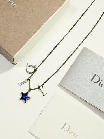 Christian Dior blue star necklace (Vintage)