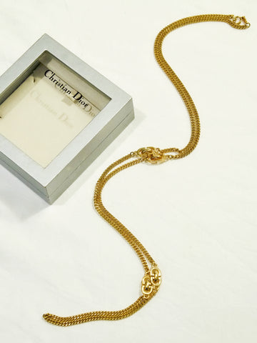 Christian Dior long chain necklace (Vintage)