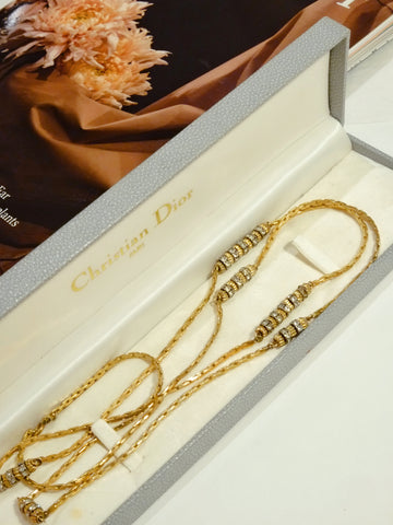 Christian Dior long chain necklace 1974 (Vintage)