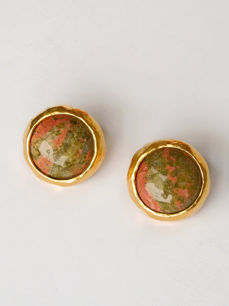 KJL Kenneth Jay Lane faux marble clip on earrings (vintage)