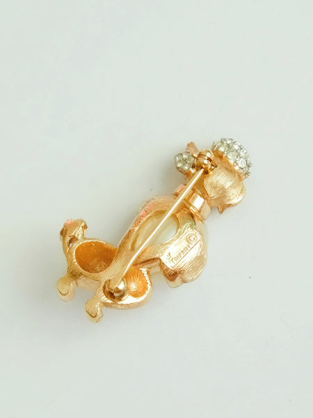 Crown Trifari jelly belly poodle brooch (vintage)