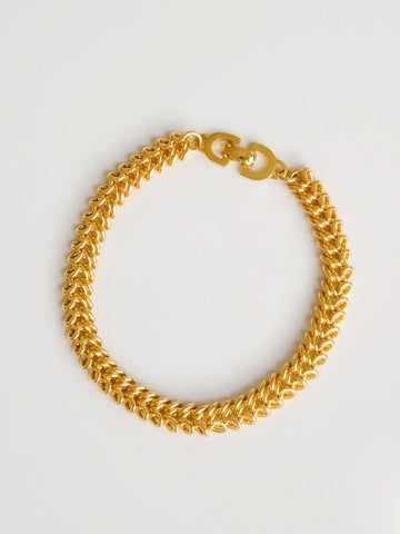 Christian Dior fishbone chain bracelet (vintage)