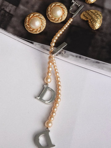 Christian Dior faux pearls drop earrings (Vintage)