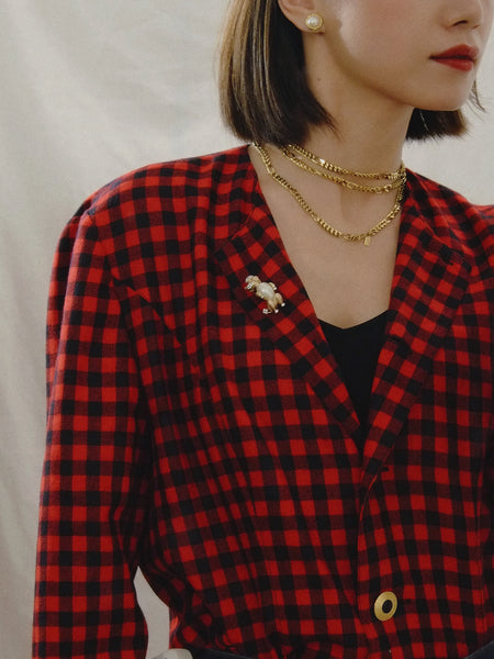 Crown Trifari jelly belly poodle brooch (vintage)