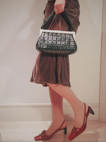 Sergio Rossi red wine slingback pumps (Vintage)