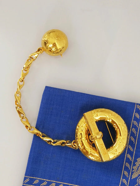 vintage Celine Planisphere Globe Star brooch | Rabbit the Archivist | ON SLOWNESS