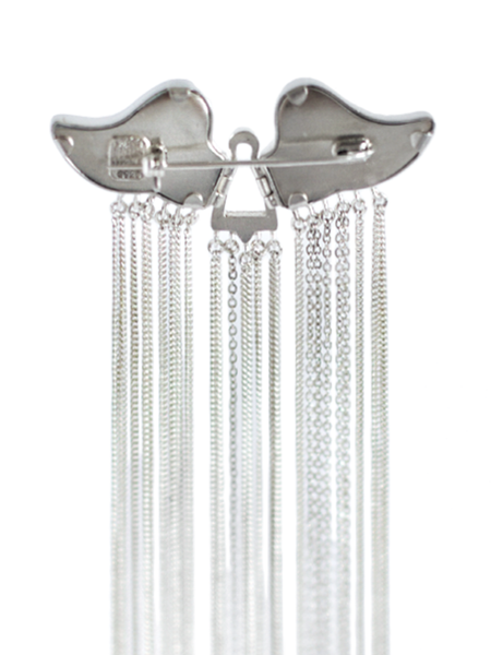 Yichuan Jewellery silver and antique blue and white porcelain angel brooch | On Slowness Fashion