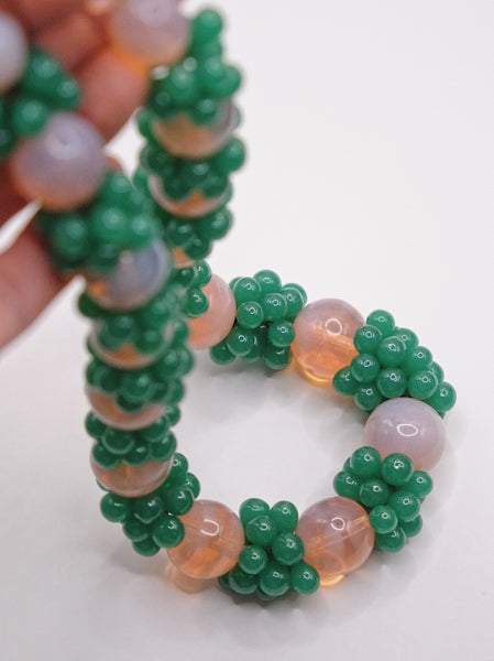 Vintage old glass gripoix necklace | on slowness