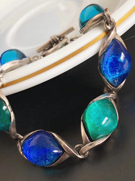 YSL Yves Saint Laurent gripoix glass bracelet (Vintage)