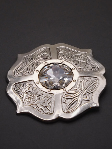 Vintage YSL Yves Saint Laurent Rive Gauche Scottish Thistle large brooch | on slowness