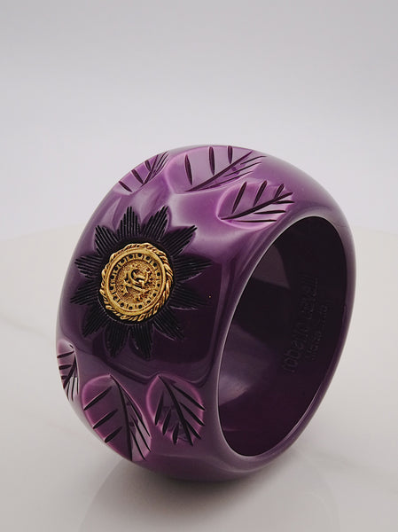 Roberto Cavalli purple bakelite bracelet bangle | on slowness