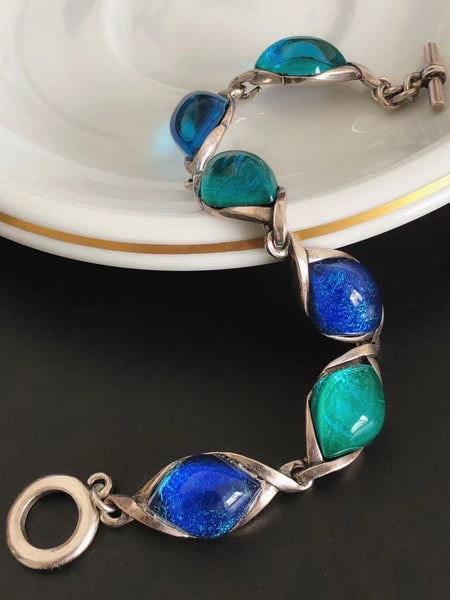 YSL Yves Saint Laurent gripoix glass bracelet (Vintage)