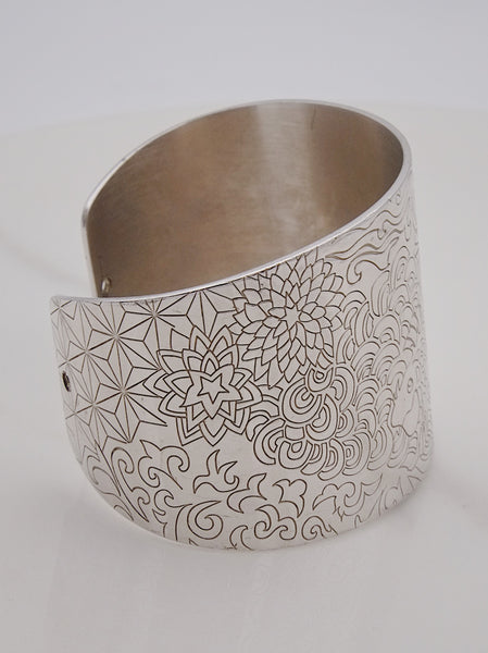 Kenzo Koi Fish Sterling Silver Cuff Bangle (vintage)