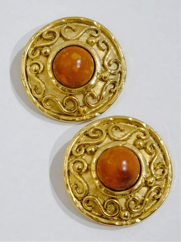 Edouard Rambaud round clip on earrings (vintage)