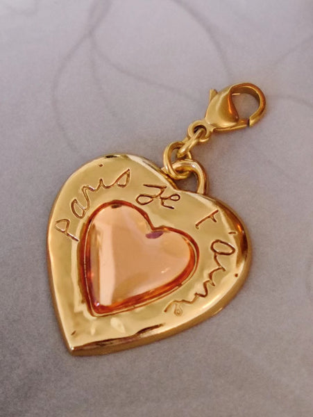 vintage Yves Saint Laurent YSL heart pendant | on slowness