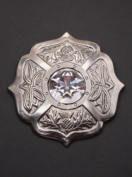 Vintage YSL Yves Saint Laurent Rive Gauche Scottish Thistle large brooch | on slowness