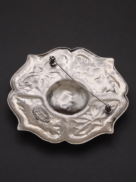 Vintage YSL Yves Saint Laurent Rive Gauche Scottish Thistle large brooch | on slowness