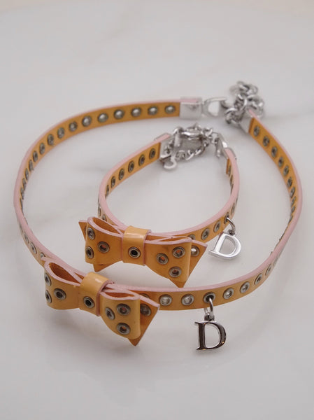Dior John Galliano bow choker necklace & bracelet set (vintage)